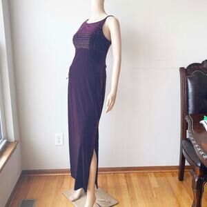 Vintage 90s Blondie Nites Purple Velvet Dress 7